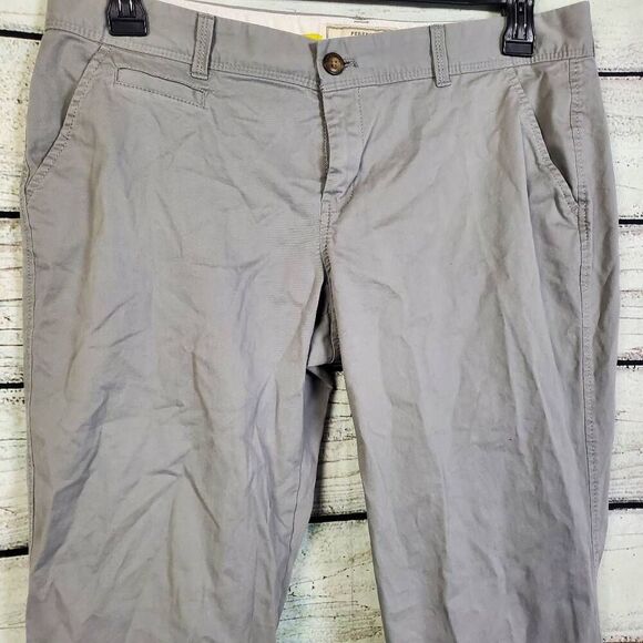 Old Navy Women’s Perfect Khaki Pants Boot Cut Gray Size 12 Long Cotton Stretch - Picture 2 of 6